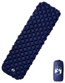 vidaXL Colchão de campismo insuflável 1 pessoa 190x58x6cm azul-marinho