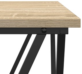 Mesa de Centro Carvalho Sonoma 80x80x45 cm Madeira de engenharia