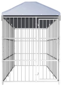 Canil de exterior com telhado 450x150x200 cm