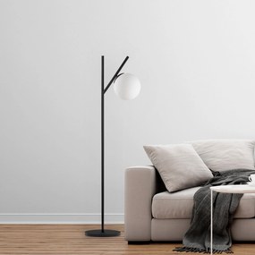 Candeeiro de Pé Fork – Preto e Creme – 31 x 45 x 152 cm