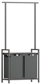 Cesto de lavandaria com 2 secções e forros removíveis. | VASAGLE | 73 x 33 x 175 cm | BLH241G01.