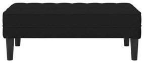 Banco Preto 113x57x39 cm Veludo
