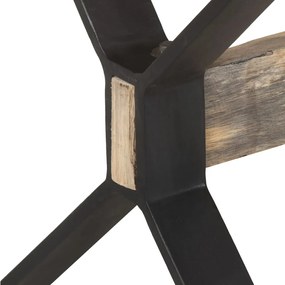 Mesa de jantar 160x80x76 cm madeira de mangueira áspera