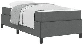 Cama Box Cinza escuro, Preto 90 x 190 cm