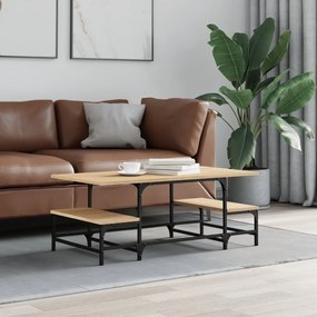 Mesa de centro 100x50,5x40 cm derivados madeira carvalho sonoma