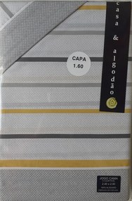 Jogo de lençóis 100% algodão - PRAGA da Casa&Algodão: cama 180cm - 1 sábana encimera 260 x 290 cm + 1 bajera ajustable 180 x 200 + 30 cm + 2 funda almohada 50x70 cm