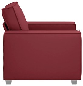 Cadeira Sofa vidaXL Vermelha Vinho 59 cm em Couro Sintético
