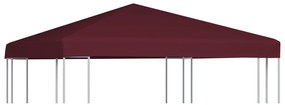 Cobertura de gazebo 310 g/m² 3x3 m bordô