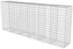 Muro gabião com tampas aço galvanizado 300x50x150 cm