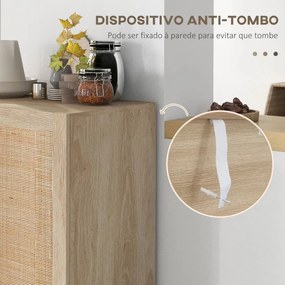 Aparador Dorte de 2 Portas de 73 cm em Vime - Design Natura