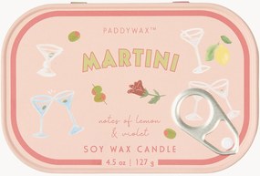 Vela perfumada em lata estampada Martini (limão, violeta)