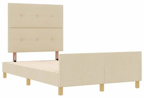 Cama vidaXL Creme 120x200 cm em Tecido