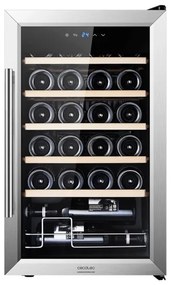 Refrigerador garrafeira de vinho Cecotec GrandSommelier 24000 Inox de 24 garrafas, compressor, alto desempenho garantido, temperatura ajustável