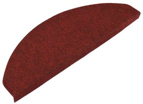 Tapetes de escada adesivos 30 pcs 65x22,5x3,5 cm vermelho