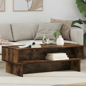 vidaXL Mesa de centro Carvalho Defumado 100 x 46 x 35 cm