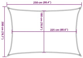 Para-sol estilo vela 160 g/m² 2x2,5m PEAD azul