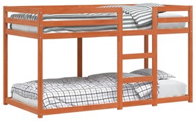 vidaXL Beliche 90x190 cm madeira de pinho maciça castanho cera