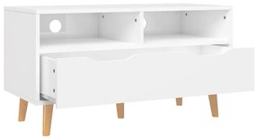 Móvel de TV 90x40x48,5 cm contraplacado branco brilhante