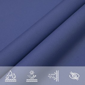 Para-sol estilo vela tecido oxford retangular 5x7 m azul