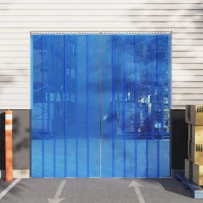 153871 vidaXL Cortina de porta 200 mm x 1,6 mm 25 m PVC azul