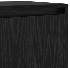 Buffet 2 pcs Carvalho preto 70 x 41 x 75 cm Madeira processada