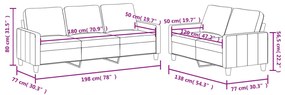 2 pcs conjunto de sofás c/ almofadões couro artificial cinzento