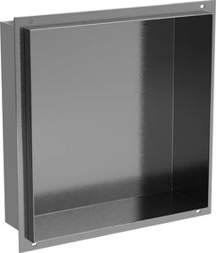 Mexen X-Wall-NR prateleira embutida sem aba 30 x 30 cm, cinza escovado - 19E1303010