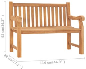 Banco de jardim 114 cm madeira de teca maciça