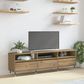 Armário de TV Carvalho Artesanal 150x30x44,5 cm Madeira Engenharia