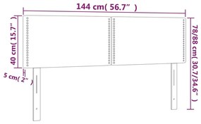 Cabeceira de cama 2 pcs couro artificial 72x5x78/88 cm cinzento