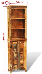 Estante vintage de madeira reciclada maciça