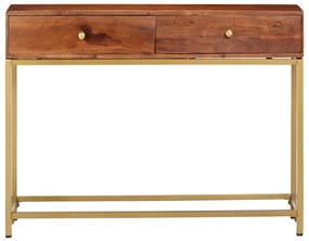 Mesa consola 100x35x76 cm madeira de acácia maciça
