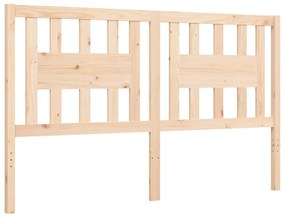 Estrutura de cama com cabeceira 160x200 cm madeira maciça