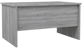 Mesa de centro80x50x42,5cm derivados de madeira cinzento sonoma