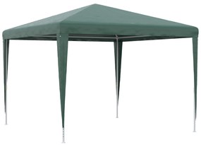 Outsunny Tenda Dobrável 3x3 m Tenda de Jardim para Exterior Campismo e Festas com 4 Orifícios de Drenagem e Estrutura de Aço Verde | AOSOM Portugal