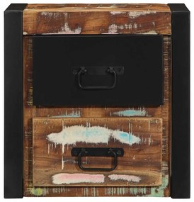 Mesas de cabeceira, 2 pcs, 40x35x40cm madeira maciça recuperada
