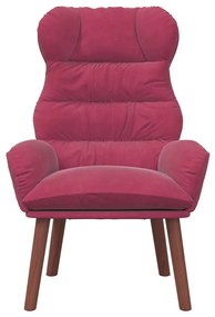 Poltrona Relaxante Vermelha de Veludo