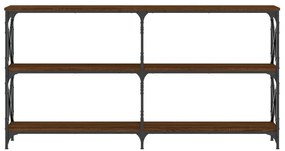 Mesa consola 156x28x80,5 cm derivados madeira carvalho castanho