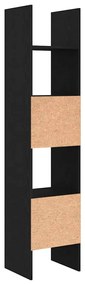 Gabinete de Livros Carvalho preto 40 x 35 x 180 cm