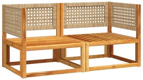 Sofás de canto p/ jardim 2 pcs c/ almofadões acácia maciça