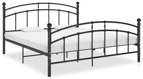 Estrutura de cama 140x200 cm metal preto