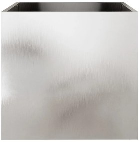 Vasos/floreiras 2 pcs 49x47x46 cm aço inoxidável prateado