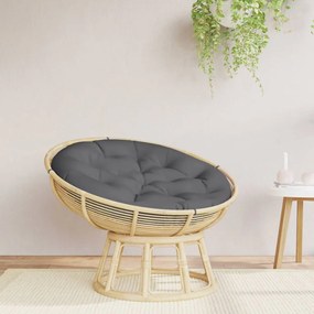 361962 vidaXL Almofadão redondo Ø 100 x11 cm tecido oxford antracite