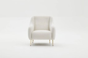 Sofá de 1 Lugar Simena – Creme Dourado – 77 cm x 77 cm x 70 cm