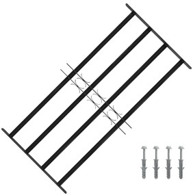 vidaXL Grelha de Janela Preto 115 x 60 cm Aço revestido a pó