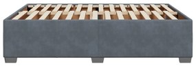 Estrutura de cama sem colchão 160x200 cm veludo cinzento-escuro