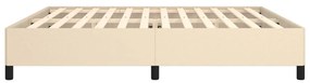 Estrutura de cama sem colchão 200x200 cm tecido cor creme