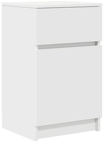 Mesas de cabeceira 2 pcs 39x35x65cm derivados de madeira branco
