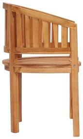 Cadeira de costas redondas madeira de teca maciça