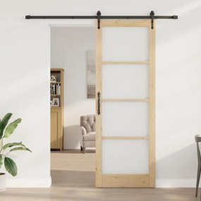 Porta Deslizante vidaXL com Conjunto de Ferragens 'ORKDAL'83x232 cm